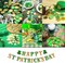 156Pcs St. Patricks Day Accessories Set, 6.8" Shamrock Glasses, 34" Bead Necklaces, Rubber Bracelets, Lucky Coins and Tattoos, Irish Party Favors Decorations Supplies for Parade (156 pcs)